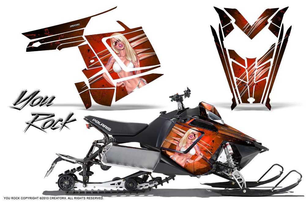 Polaris Rush Graphics Kit You Rock Orange